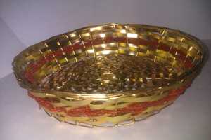 Panier en métal massif et décoratif, corbeille pour cadeaux, benne à fil, panier de service polyvalent, à fruits fantaisie - Product Image 5