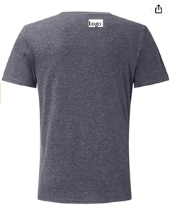 เสื้อยืดทรงหลวมพอดีตัวของผู้ชาย,เสื้อยืดสวมศีรษะออกกำลังกายกีฬาลำลองผ้าฝ้ายแขนสั้นสีพื้น - Product Image 5