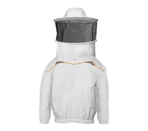 Beekeeping Jacket Bee Sting Proof Anti Bee Keeping Jacket Piping Round Veil for Beekeepers Coverall with Yellow Bee Farm Normal