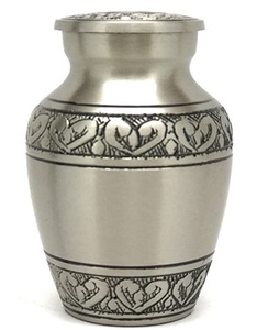 Fabriqué à la main avec une grande précision supérieure couleur argent urne funéraire souvenir urne funéraire gravée pour les cendres humaines - Product Image 4