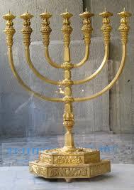 Premium quality Polished 7 <b>branches</b> brass hand-crafted menorah Religious Candle Holder - Product Image 4