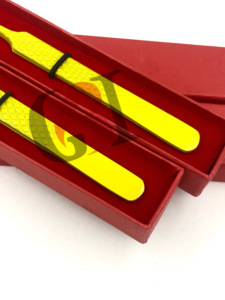 Pince à épiler d'extension de cils droite Pro en acier inoxydable de revêtement en poudre jaune de haute qualité avec votre propre outil de beauté de Logo personnalisé - Product Image 5