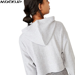 Sudadera Corta Oversize Casual para Mujer, Estilo Urbano con Hombros Caídos, Ligera, Tejido Ligero, Logotipo Gráfico Frontal, OEM - Product Image 2