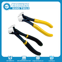 Alicates de corte superior Alicates de corte de extremo de acero al carbono con mango de PVC de agarre suave Pelacables Herramienta de sujeción de prensado