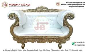 Canapé trône de mariage indien classique élégant Mandap modèle MANDAP BAZAAR marque meilleure qualité pour les décorations de mariage élégantes - Product Image 2
