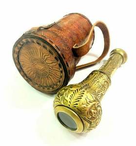 CHk Calvin Handicrafts CHRG001 Vintage Handmade Polished Nautical Antique Brass Engraved Still Life Pocket Telescope Spyglass - Product Image 1