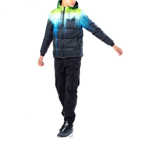KEVEN IMPEX Blouson matelassé pour homme, design personnalisé, imprimé délavé, réversible, écologique, coupe-vent, respirant, en laine, col montant - Product Image 4