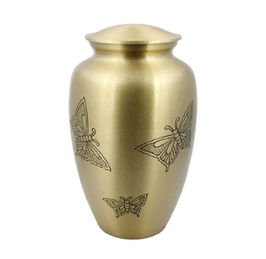 โกศเผาผีเสื้อแกะสลักแบบคลาสสิกสำหรับขี้เถ้าในผู้ค้าส่งผู้ผลิตทองคำ - Product Image 1