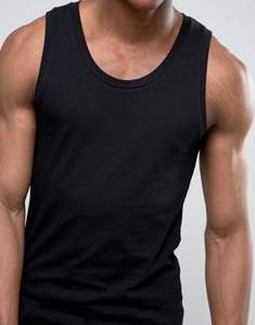 เสื้อกล้ามผู้ชาย250GSM ลายพิมพ์ DTG เสื้อกล้ามลำลองผ้าคอตตอนออกแบบโลโก้ได้ตามต้องการ - Product Image 3