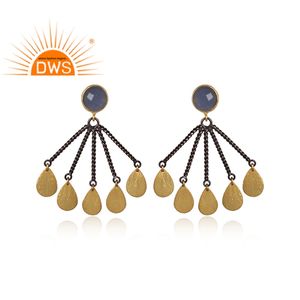Handmade <b>Gold</b> Plated Brass Designer Stud Earring Fashion <b>Jewellery</b> For Women Gift For Her Classic Collection - Product Image 1