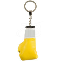 Mini gant de boxe promotionnel porte-clés cuir PU acier inoxydable PVC plastique métal argenté-Mini gant de boxe argenté personnalisable