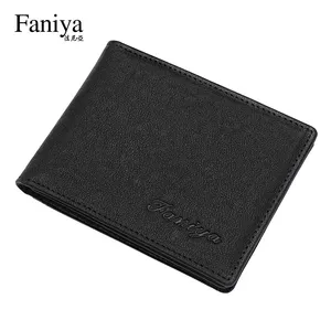 2024 Small Minimalist Leather Wallet Men Cheap Price Card Holder Wallet for Driver Licence