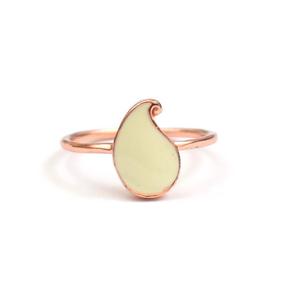 925สเตอร์ลิงเงินสำหรับแหวนรูปมะม่วงเพชรพลอยกุหลาบอัญมณีทำด้วยมือของขวัญชุบทองสำหรับผู้หญิง - Product Image 1