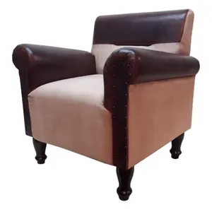 Đẹp Nâu chesterfield chất lượng tốt nhất da vải Ghế sofa đơn cho nhà khách sạn và nhà hàng chỗ ngồi chưa có đánh giá nào