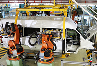 Support de carrosserie de véhicule aérien pour ligne de transfert de carrosserie pour ligne d'assemblage finale d'automobile