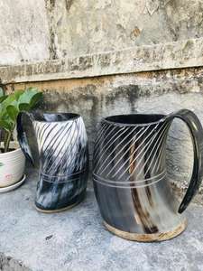 Noorbaba Elegant Polished Buffalo Horn Mug <b>Animal</b>-Style Nautical Drinking Horn Wedding Groomsmen Gift <b>Decorative</b> Natural Craft - Product Image 3