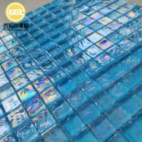 Carrelage mosaïque pas cher pour piscine, effet arc-en-ciel irisé, zone spa/sauna, carrelage en verre de 8 mm