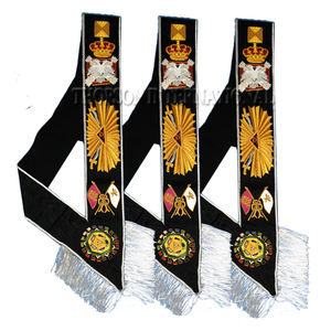 Regalia masónica rito escocés 32 ° grado Sash - AASR Masonic Black Sash 32 ° grado - Product Image 6