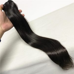 Cabello humano indio remy Virgen sin procesar, pelo lacio sedoso ondulado, cutícula Virgen sin procesar, extensión de cabello humano indio alineación con cutícula - Product Image 1