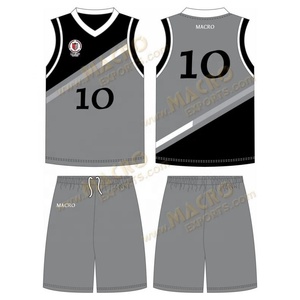 ชุดบาสเก็ตบอลสำหรับผู้ใหญ่แบบสั่งทำพิเศษ ขายส่ง ชุดบาสเก็ตบอลแบบยูนิเซ็กซ์ ผลิตจากผ้าสแปนเด็กซ์/โพลีเอสเตอร์ แบบซับลิเมชั่น - Product Image 3