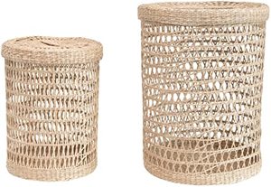 Whism — panier en jonc naturel tissé à la main, avec couvercle, pour le rangement et l'espace, fabriqué au Vietnam - Product Image 5