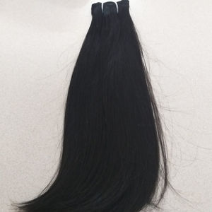 Vente en gros d'extensions de cheveux indiens vierges 100% non transformés doux Remy soyeux vague droite cuticule de donneur unique humain - Product Image 1