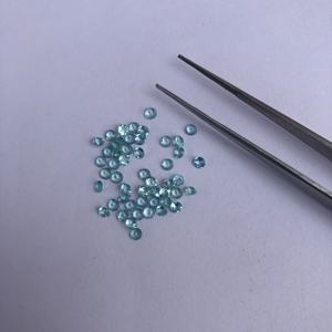 พลอยอะพาไทต์สีฟ้าธรรมชาติขนาด2มม. 4มม. 6มม. พลอยเจียระไนแบบหลวมราคาโรงงานกึ่งมีค่าสำหรับการทำเครื่องประดับ - Product Image 2