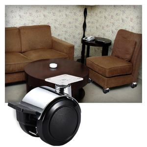 Roulettes à roulettes de verrouillage en PU, pouces, sans tige - Product Image 2