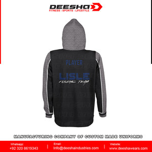 เสื้อฮู้ดดี้พิมพ์ลายก้างปลาคุณภาพสูง 100% โพลีเอสเตอร์ ไซส์ใหญ่ ทรงหลวม สวมใส่สบาย เหมาะสำหรับตกปลา กันน้ำ - Product Image 3