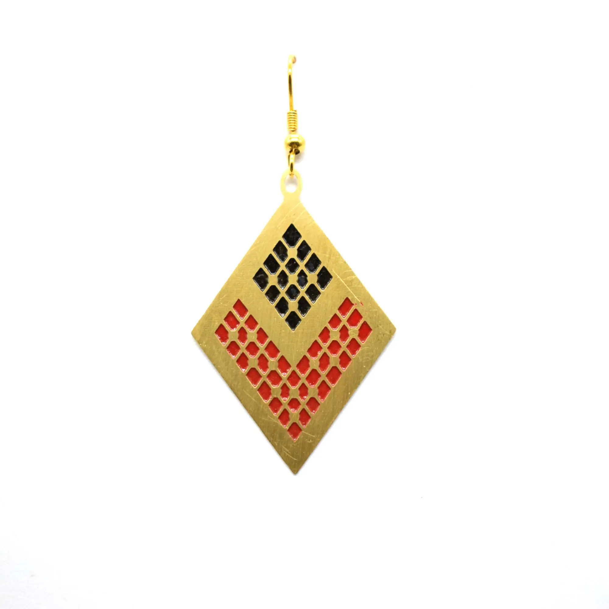 Large gold tone disk ethnic style indian earrings jhumka mandala earrings filigree jewelry gold plated earring