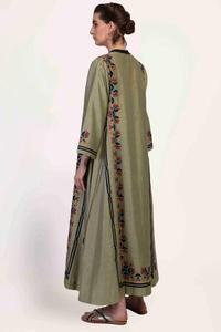 Uzufak — veste vintage femmes, veste élégante pour femmes, broderie en soie, manches longues, devant ouvert, manteau, boho - Product Image 2