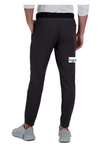 Pantalon de jogging pour hommes, 100% Polyester, noir, personnalisé, rouge, bleu clair, pour les affaires, avec fermeture élastique, vêtement importé à la Machine - Product Image 3