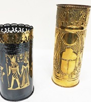 Farida Royal Unique luxe Shisha en laiton courbé Type dôme/vent ouvert couvre haute qualité narguilé coupe-vent miroir Mini narguilé