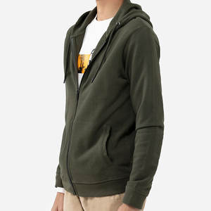 Sudadera de algodón 100% de alta calidad con logotipo personalizado y cremallera completa de 360gsm para invierno disponible en talla XS - Product Image 2