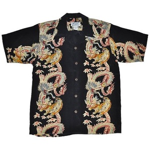 Camisas casuales hawaianas impresas poliéster transpirable con cuello mandarín tela de sarga de verano formal - Product Image 5