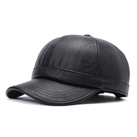Casquette en cuir 5 panneaux PROAXIVE BROTHERS PB-LC-0001 2026 avec logo personnalisé par transfert thermique, pré-courbée, unisexe, pour adultes, toutes tailles courantes
