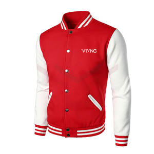 Veste d'hiver personnalisée à col en O style lettermen tissu de cuir denim de laine léger de haute qualité manches longues Service OEM - Product Image 2