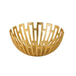 Bol décoratif pour fruits en laiton poli au design classique, qualité supérieure, forme ronde, bol à collations pour les fêtes - Product Image 1