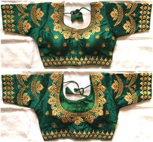 Très belle et designer party wear broderie blouse indienne dames femmes porter readymade bas taux gros surat - Product Image 3