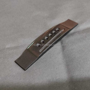 Guitare acoustique portable en ébène de haute qualité avec pont noir en palissandre-Pièce et accessoire d'instruments à cordes de qualité - Product Image 3