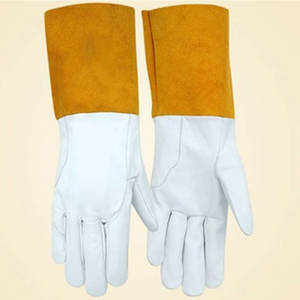 ถุงมือทำงานเพื่อความปลอดภัยสำหรับผู้ใหญ่ถุงมือเชื่อมหนังวัวแยกพิมพ์โลโก้ได้ตามต้องการ - Product Image 6