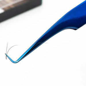 Professional คุณภาพสูง Eyelash Extension แหนบสแตนเลส Blue Plasma ร้อนแหนบโลโก้ที่กำหนดเอง - Product Image 6