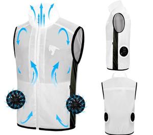 Veste de sport pour femme, vêtements avec ventilateurs, protection solaire, manteau de réfrigération, blanc, vente en gros, été - Product Image 1