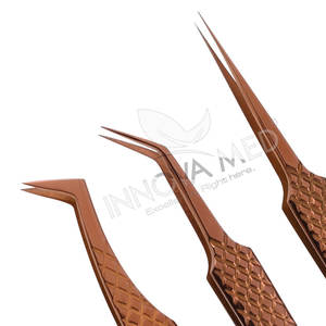 Pinzas de Acero Inoxidable con Logotipo Personalizado para Extensión de Pestañas de Volumen, Pinzas de Precisión para Creación de Abanicos de Mega Volumen, Marca Privada - Product Image 5