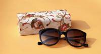 Sac d'emballage populaire et tendance en cuir PU pour lunettes de soleil, 15,5x5x4cm, design multifonctionnel, couleur personnalisable, OEM/ODM disponible