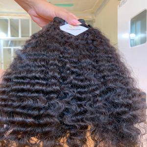 Cutícula sin procesar del fabricante de cabello nublado alineado cabello humano birmano virgen cabello rizado birmano crudo Paquete de donante único - Product Image 2