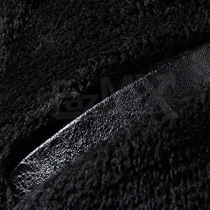 แจ็กเก็ตมอเตอร์ไซด์คอตั้งสำหรับผู้ชายหนังแท้และผ้าใบสำหรับฤดูหนาว - Product Image 5