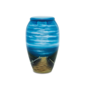 METALLIC ELEGANCE Adult American Style Cremation <b>Urns</b> for Human Ashes <b>Large</b> Male Female Size 220 Cubic Inches Funeral Supplies - Product Image 3