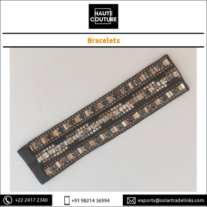 <b>Hot</b> Sale on Custom Brand Fashion Jewelry Hand Embroidered Handmade Crystal <b>Stones</b> Made Women Wrist Wrap Bracelets - Product Image 2