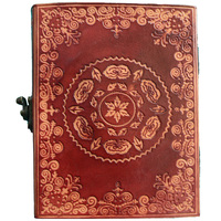 Großhandel Keltisches Hamsa-Hand Geprägtes Leder Hardcover Notizbuch - Fadenheftung 100 Blatt Büttenpapier Geschenk
